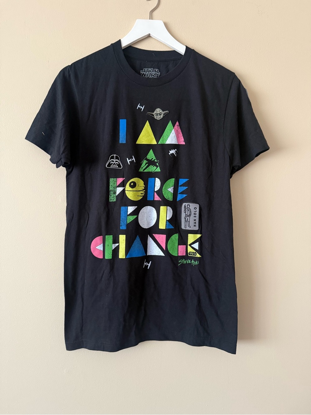 Star Wars Force for Change Han Solo Return of the Jedi T-Shirt Small Steve Aoki
